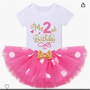 BABY GIRL 2nd birthday outfit body suit and tutu